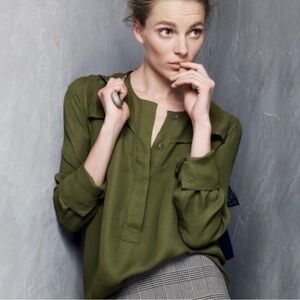 J. Crew Olive Green Women's Top